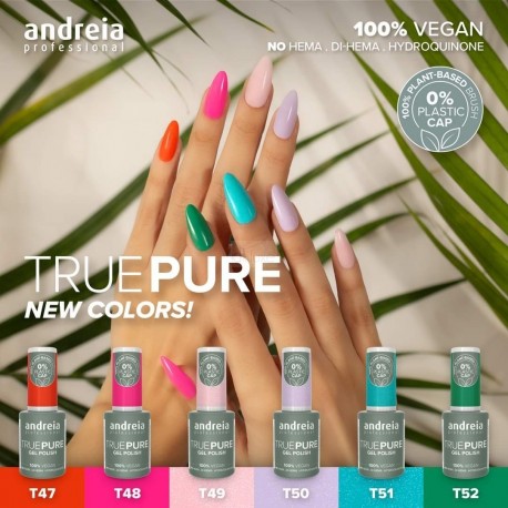 Coleção TRUE PURE Verniz Gel Vegan Andreia Professional