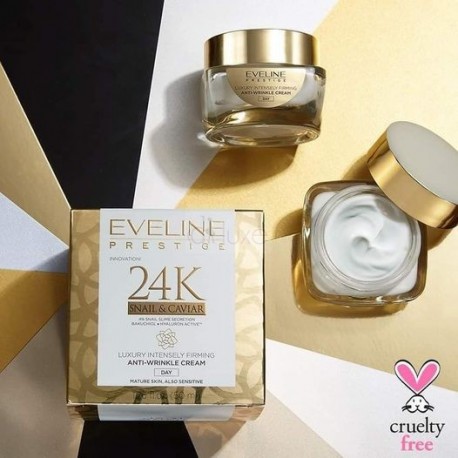 Creme de Rosto com Ouro 24K, Caviar Preto e Baba de Caracol 50ml Eveline