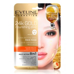 Máscara Lifting de Folha Coreana Ultra Revitalizante 8em1 24K Gold - Eveline