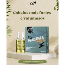 Ampolas Bio Placenta Choque Anti-Queda e Volume 5*10ml - Real Natura