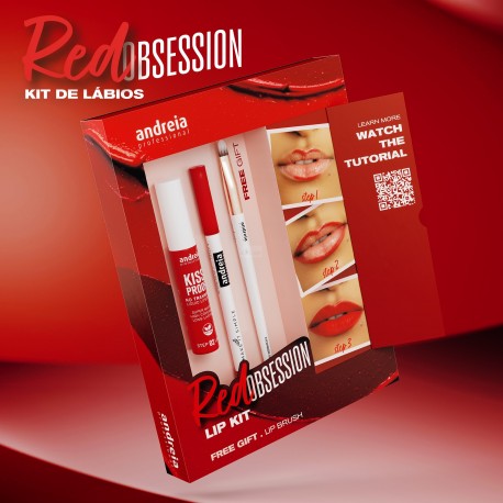 Kit de Lábios RED OBSESSION - Andreia Professional