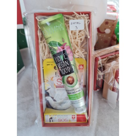 Lip Balm SOS SPF15 + Creme de Mãos I Love Food 50ml Eveline COM EMBALAGEM DE NATAL