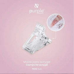 Molas para Tips Ballerina Acrygel 5 unidades - Purple