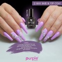 Base Top Coat 2Way 15ml Purple Professional