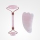 Set de Rejuvenescimento Facial Rolo de Quartzo e Gua Sha - Bifull