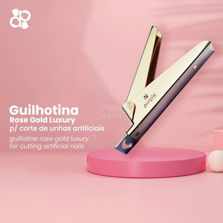 Guilhotina Corta Tips Rose Gold Luxury - Purple